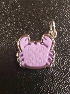 LV Purple & Silver Crab Charm Pendant